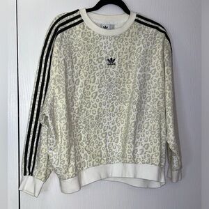 NWOT adidas leopard print long sleeve sweat shirt